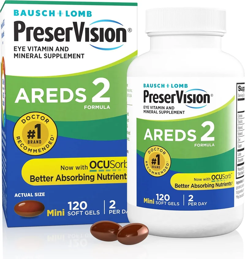 PreserVision AREDS 2 Eye Vitamin Supplement 120 Softgels - Rank 6 in Best Eye Vitamins of 2025