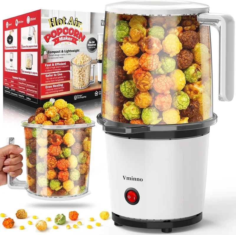 Vminno Hot Air Popcorn Maker - Rank 4 in Best Popcorn Popper Machine of 2025