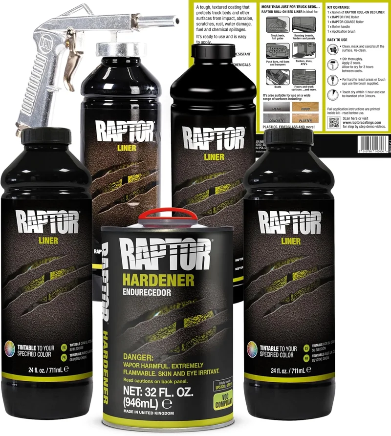 U-POL Raptor Tintable Truck Bed Liner Kit - Rank 8 in Best Spray In Bed Liner of 2025