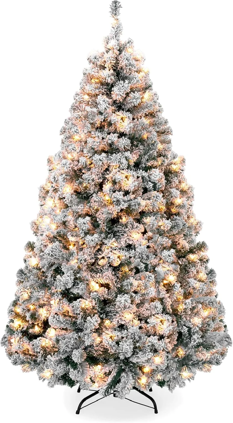 Pre-Lit Artificial Christmas Tree, 12ft Snow Flocked Pine - Rank 3 in Best Christmas Tree 12 Ft of 2025