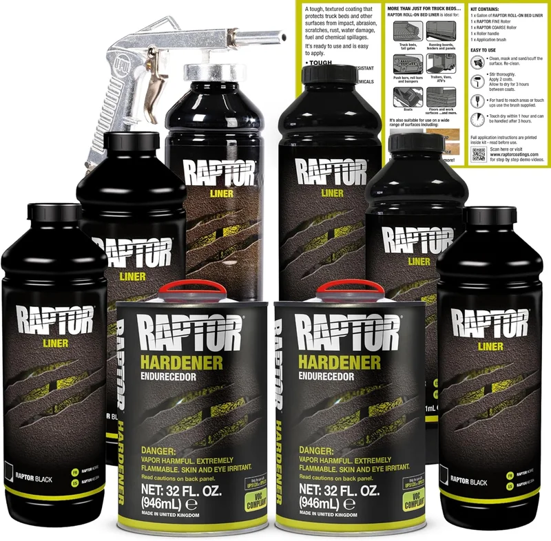 U-POL Raptor Black Truck Bed Liner Kit - Rank 3 in Best Spray In Bed Liner of 2025