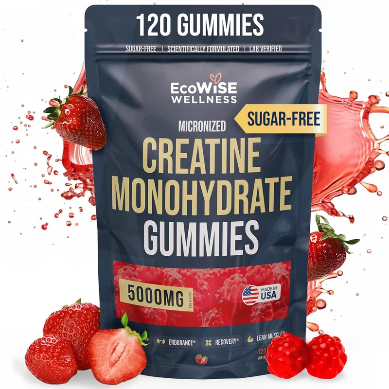 Creatine Monohydrate Gummies - Strawberry - Rank 2 in Best Creatine Gummies of 2025