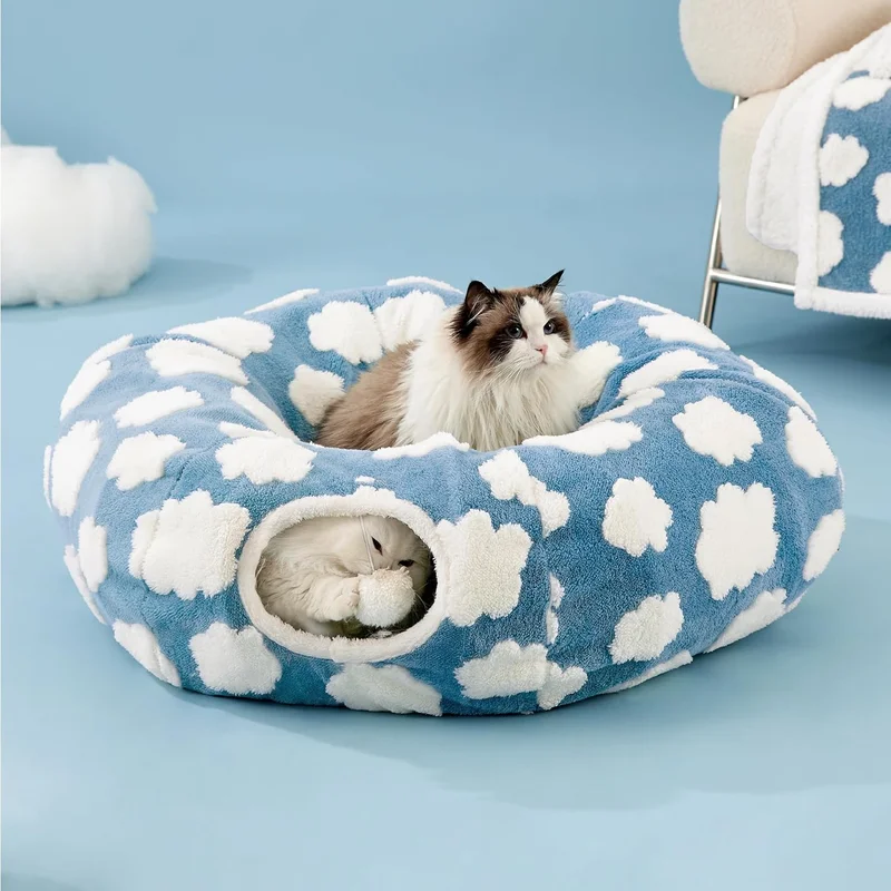 Lesure Cat Tunnel Bed with Washable Cushion - Rank 5 in Best Cat Bed of 2025