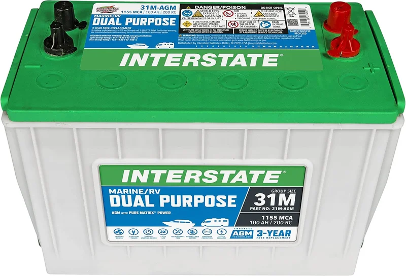 Interstate Batteries Marine/RV Battery 31M-AGM - Rank 4 in Best Deep Cycle Marine Batteries of 2025