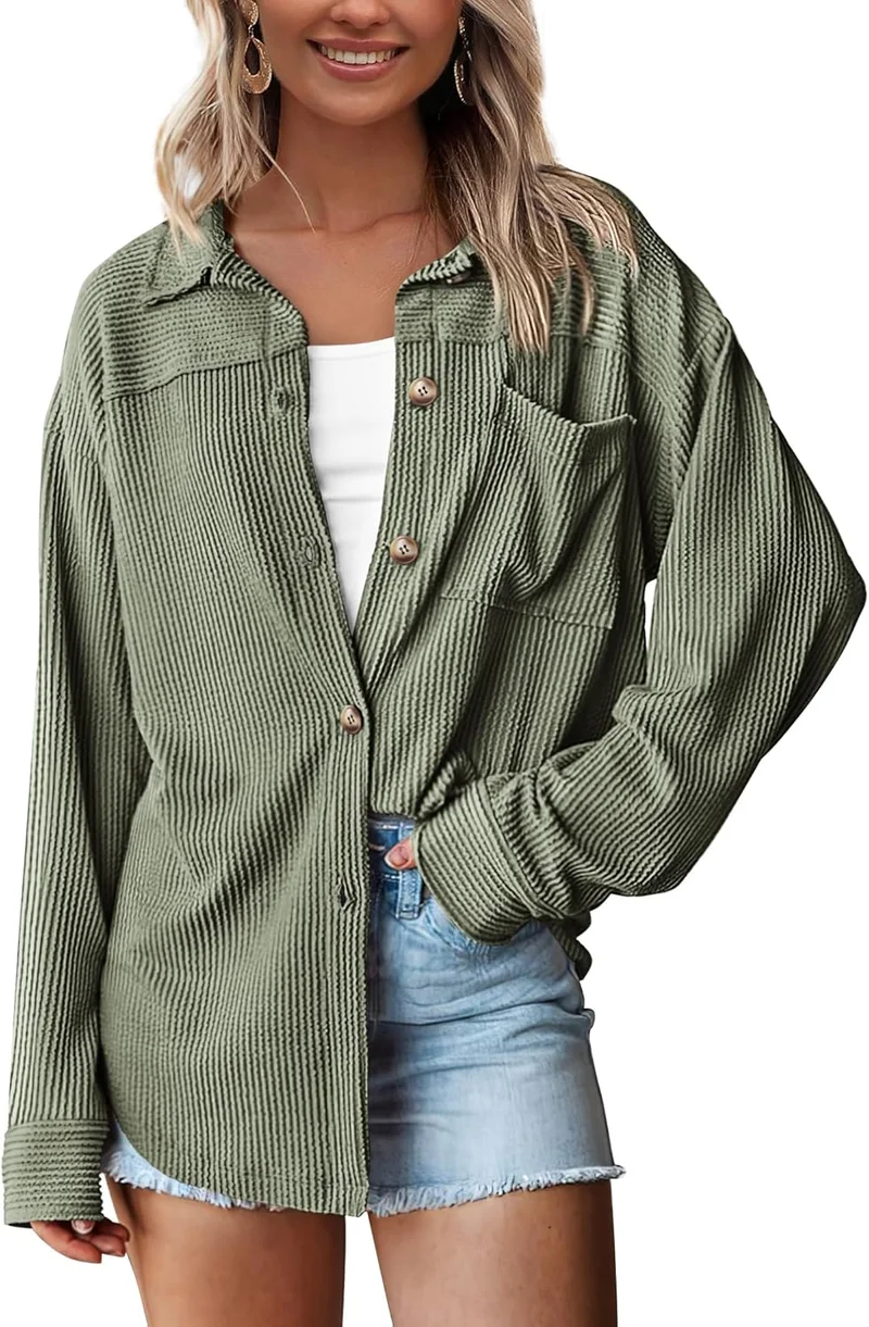 PRETTYGARDEN Women's Spring Button Down Jacket - Rank 6 in Best Shacket of 2025