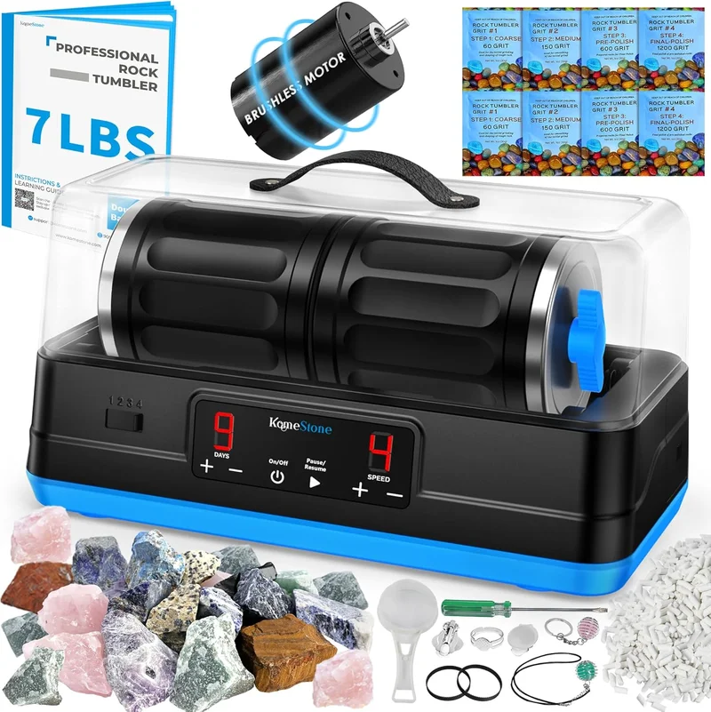 KomeStone K4 Rock Tumbler Kit - Rank 4 in Best Rock Tumblers of 2025