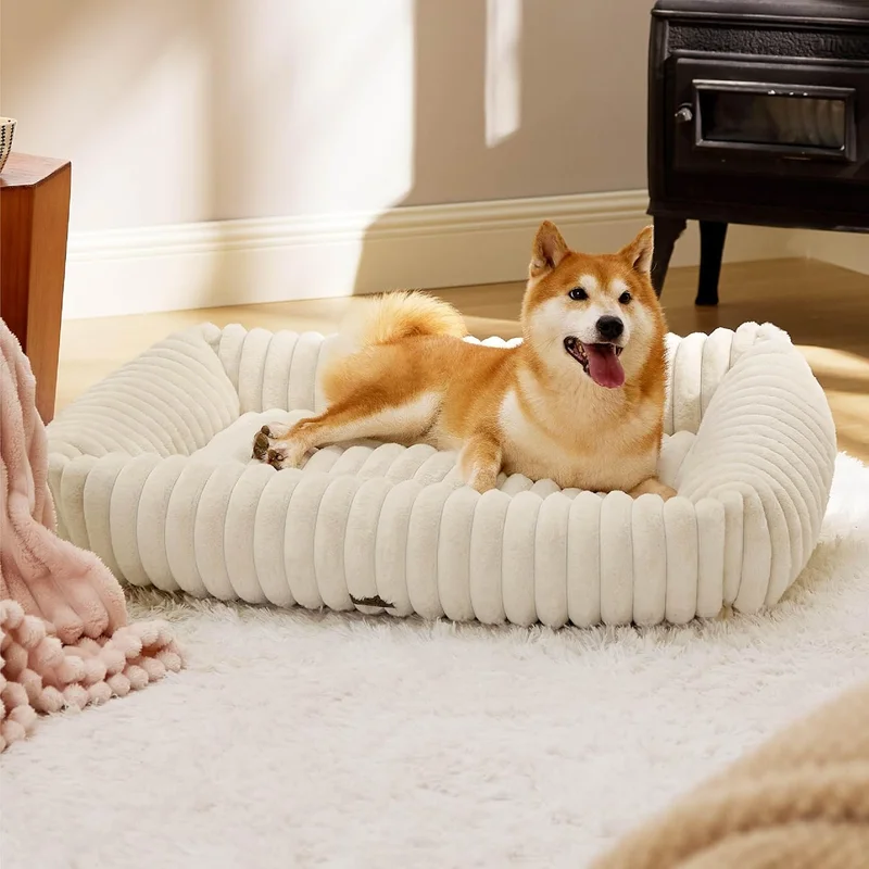 Bedsure Orthopedic Dog Bed, 36x27x8in, Cream - Rank 6 in Best Dog Beds Large Sized of 2025