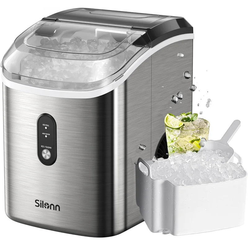 Silonn Nugget Ice Maker Countertop Stainless Steel - Rank 6 in Best Nugget Ice Maker of 2025