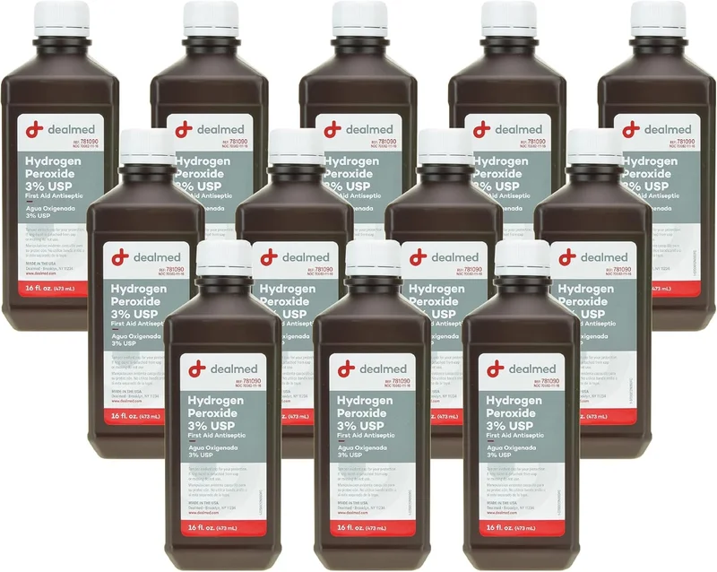 Dealmed Hydrogen Peroxide First Aid Antiseptic 16 fl. oz. - Rank 7 in Best Hydrogen Peroxide of 2025