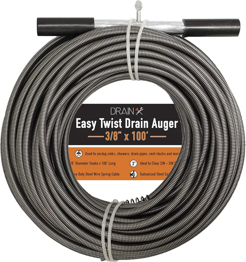 DrainX Easy Twist Drain Auger, 100 FT - Rank 7 in Best Drain Auger of 2025