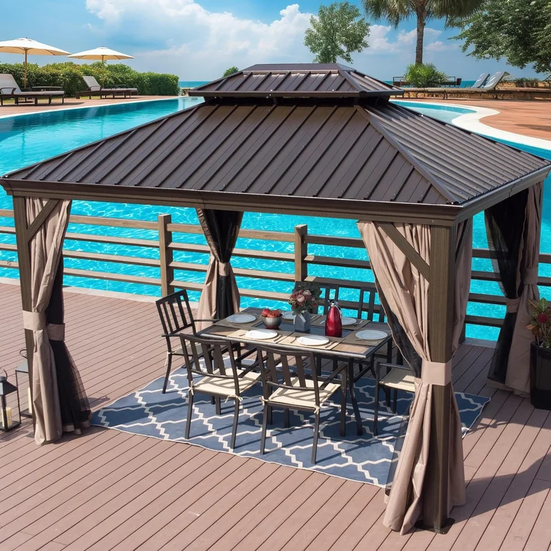 Kozyard Alexander 10' x 12' Hardtop Gazebo - Rank 5 in Best Metal Gazebo of 2025