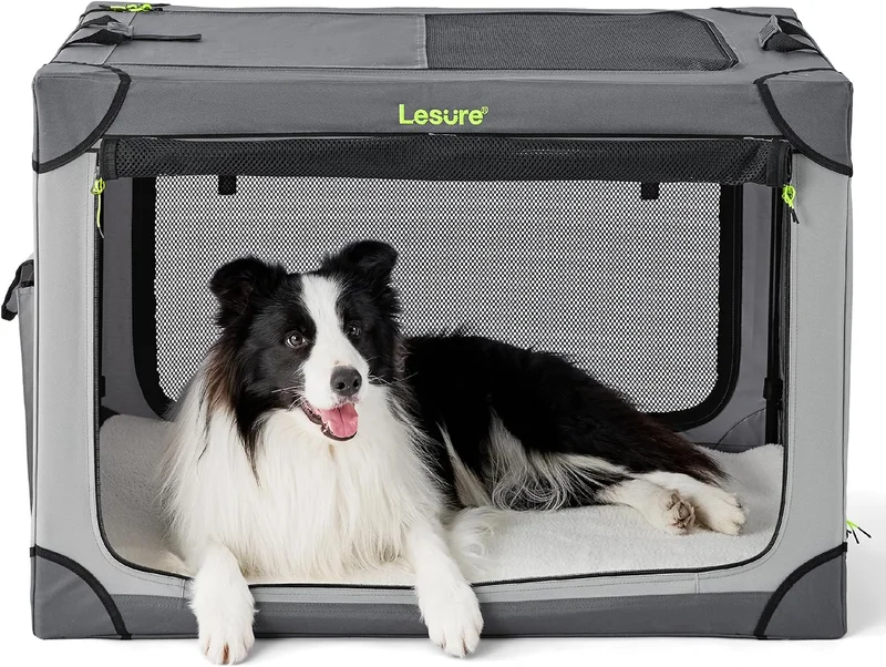 Lesure Soft Collapsible Dog Crate 36 Inch - Rank 8 in Best Diggs Dog Crate of 2025