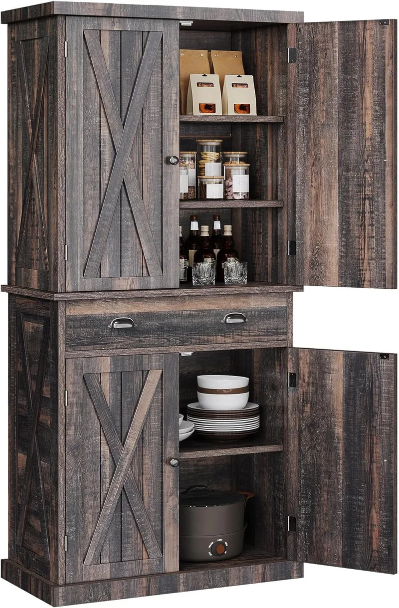 YITAHOME Farmhouse Pantry Cabinet with Drawer - Rank 6 in Best Pantry of 2025
