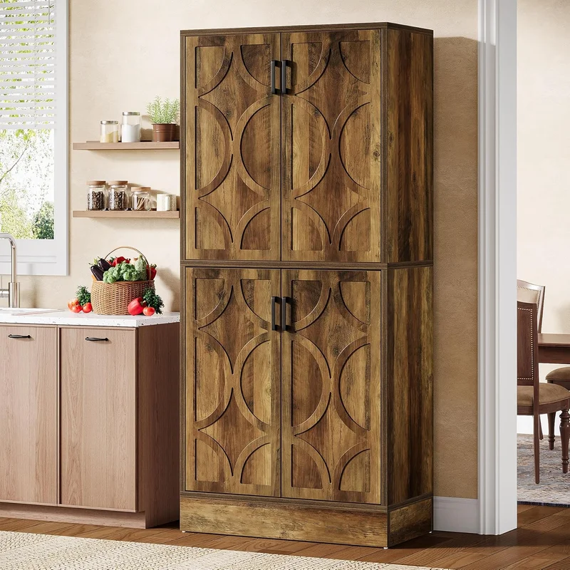 Tribesigns Farmhouse Kitchen Pantry Cabinet - Rank 8 in Best Pantry of 2025