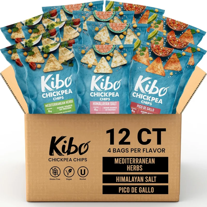 Kibo Foods Chickpea Chips Variety Pack - Rank 9 in Best Shameless Snacks of 2025
