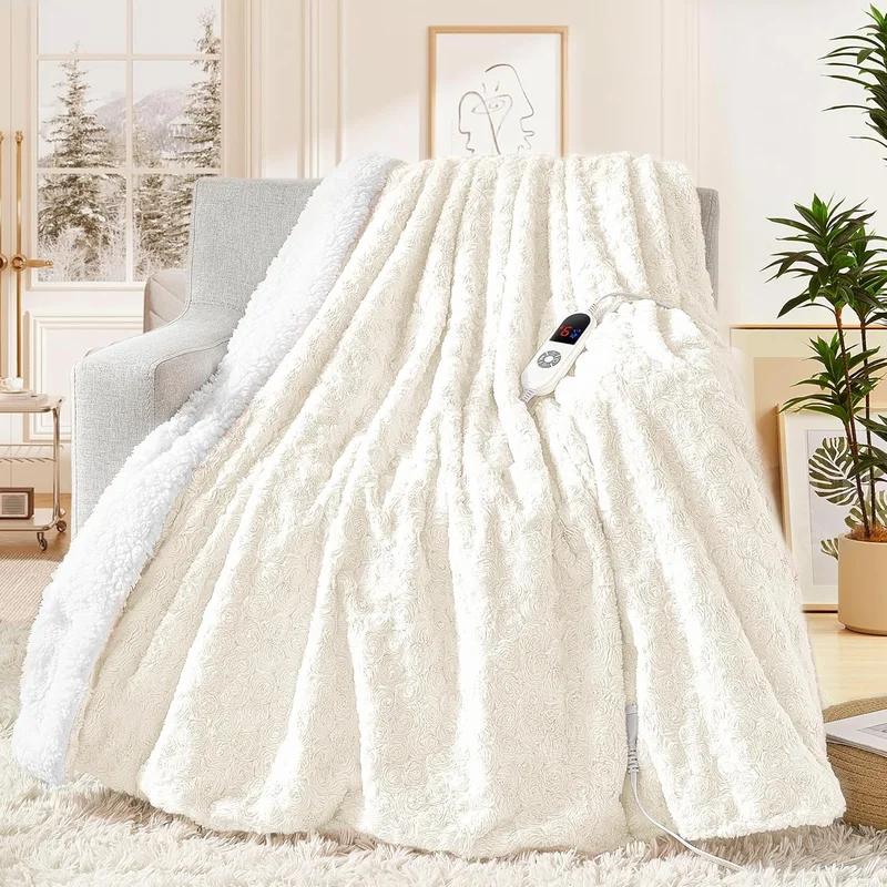 Electric Heated Faux Fur Blanket - Rank 5 in Best Heated Blanket of 2025