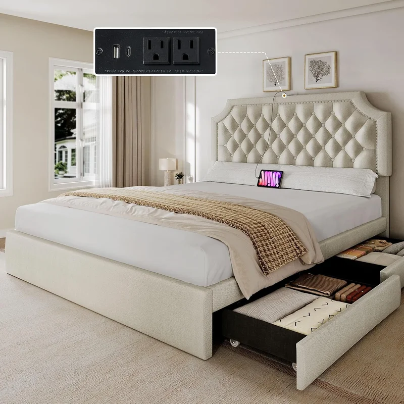 YITAHOME Full Bed Frame with Storage - Rank 2 in Best Beds of 2025