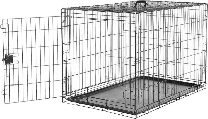 Amazon Basics Foldable Dog Crate 48 Inch - Rank 9 in Best Dog Cages of 2025