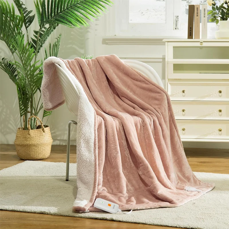 Templewet Candy Pink Heated Electric Throw Blanket - Rank 10 in Best Heated Blanket of 2025