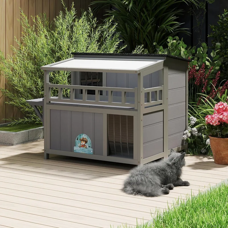 COZIWOW Outdoor 2-Tier Cat House - Rank 7 in Best Outdoor Cat House of 2025