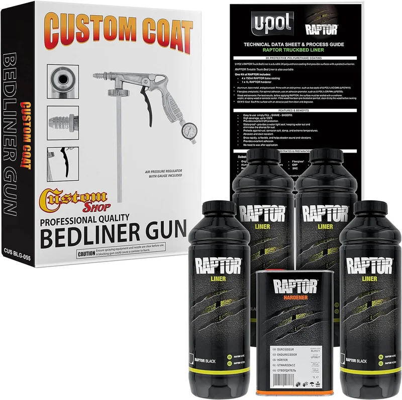 Custom Shop U-Pol Raptor Black Truck Bed Liner Kit - Rank 9 in Best Spray In Bed Liner of 2025
