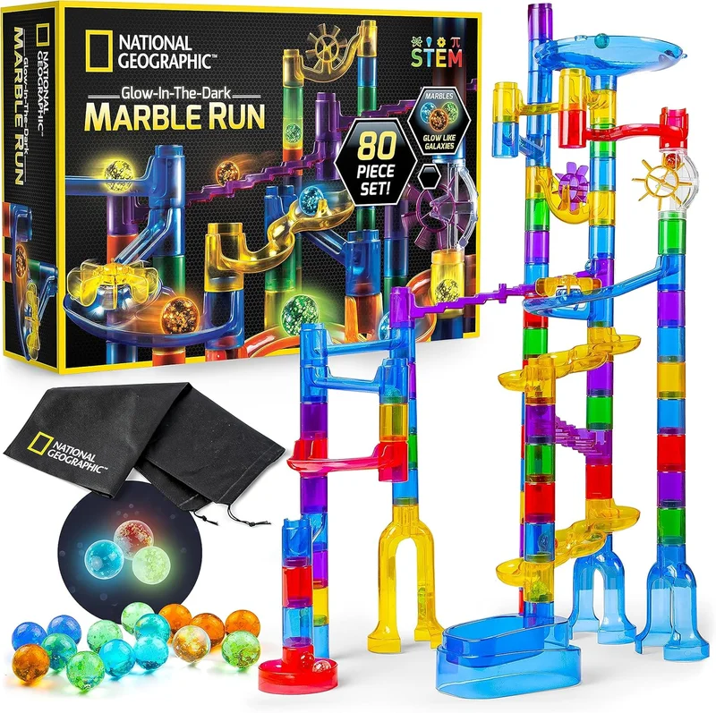 NATIONAL GEOGRAPHIC Glowing Marble Run STEM Toy - Rank 4 in Best Marble Runs of 2025