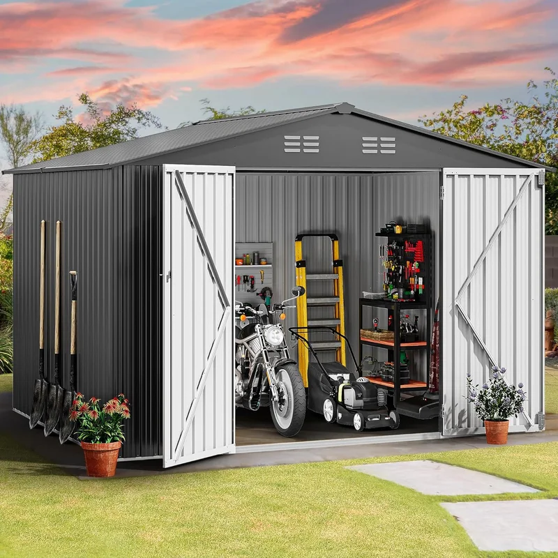 DWVO Outdoor Storage Shed 10x8 FT - Rank 5 in Best Cheap Sheds of 2025
