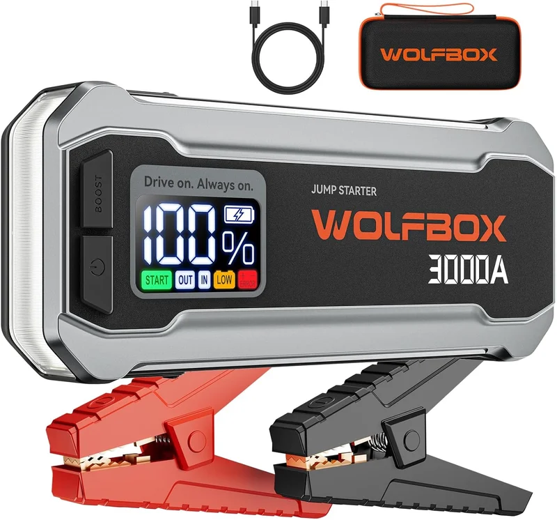 WOLFBOX 3000A Jump Starter - Rank 2 in Car Battery Starters